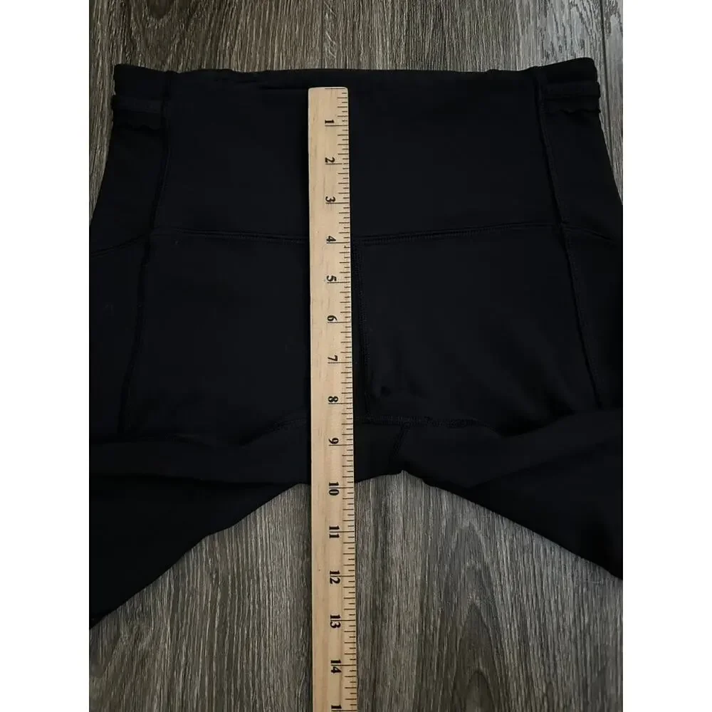 Lululemon Bandha Crop Leggings Women’s Size 4 Black Athleisure Minimalist